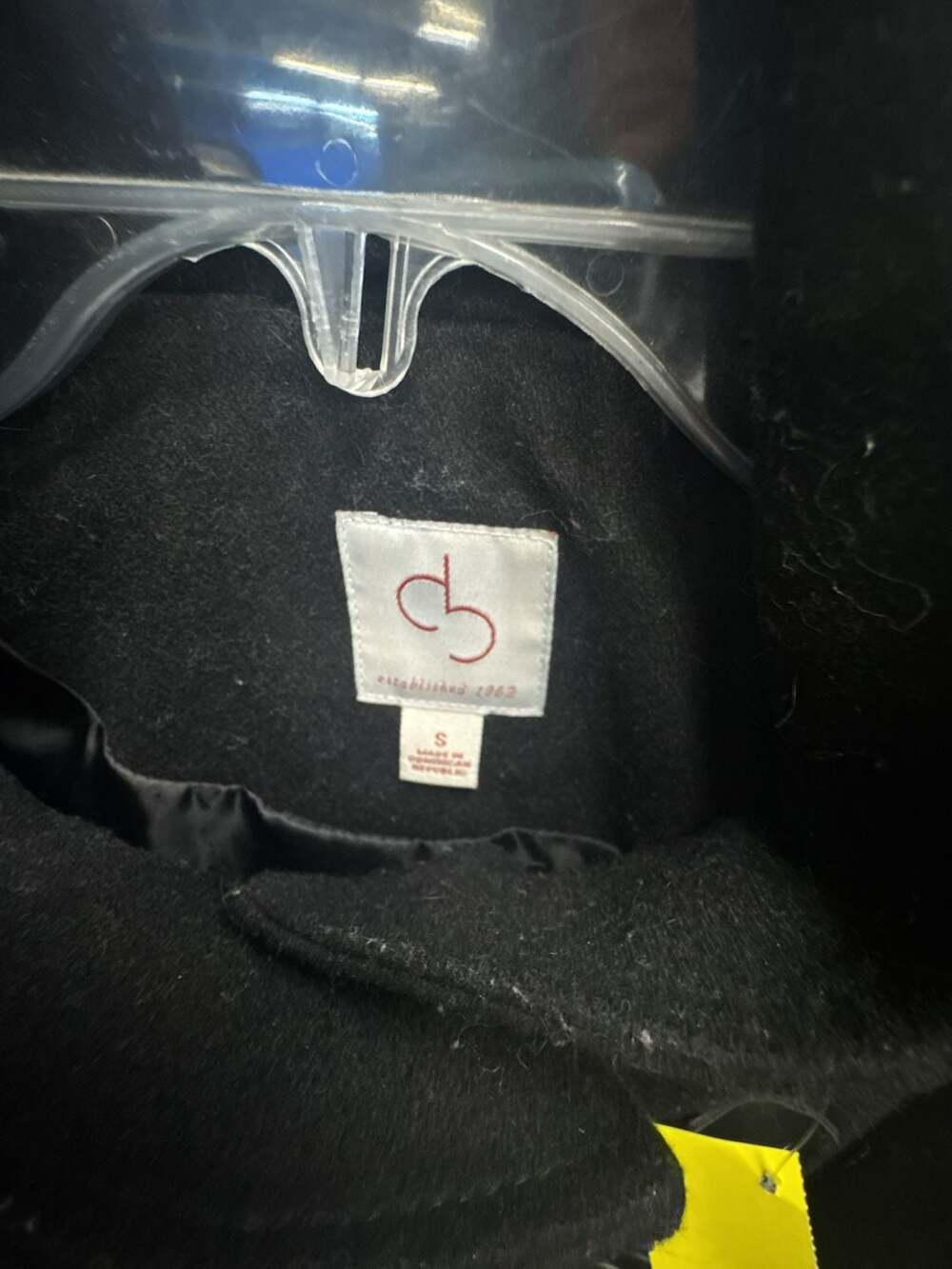 Cb Established 1962 Toggle Coat Size S Black Wool Blend